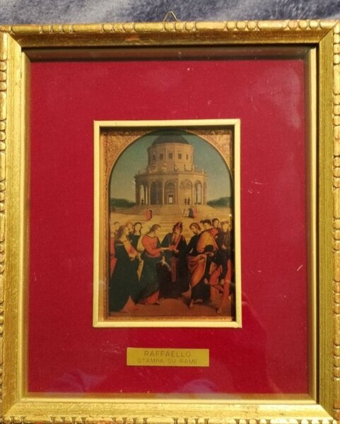 Tablou litografie Raffaello cu Nunta Fecioarei
