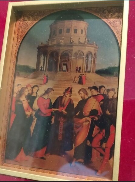 Tablou litografie Raffaello cu Nunta Fecioarei